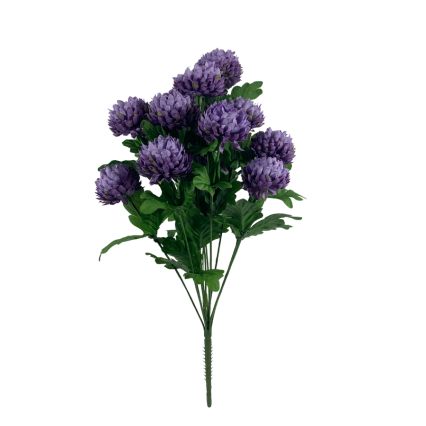 17" Purple Mum Bush Flower