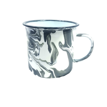 24 oz Cambridge Enamal Grey Marble Mug