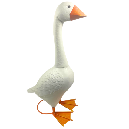 21" Giddy the Porch Goose Metal Statue