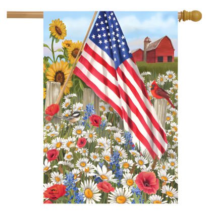 American The Beautiful Summer House Flag