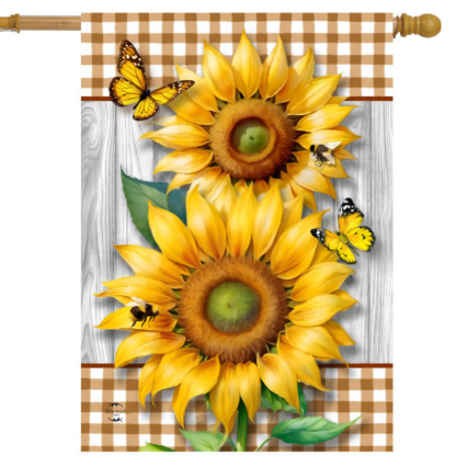 Sunflower Duo House Flag