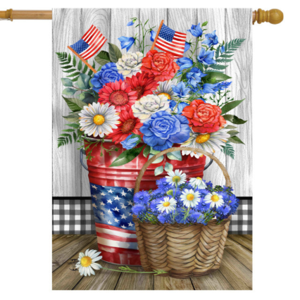 Red, White, and Beautiful House Flag