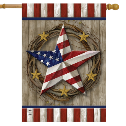 American Barn Star House Flag