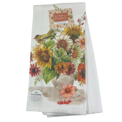 Fall Floral Vase Dual Purpose Kitchen Towel