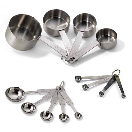 Tablecraft Bakers Dozen Stainless Steel Measuring Set of 13