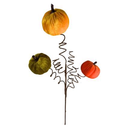 22" Pumpkin Trio Pick- Orange/Yellow/Green