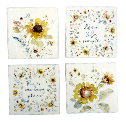 Sunflowers Forever Coaster Set