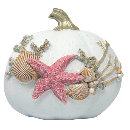 White Resin Coral Pumpkin