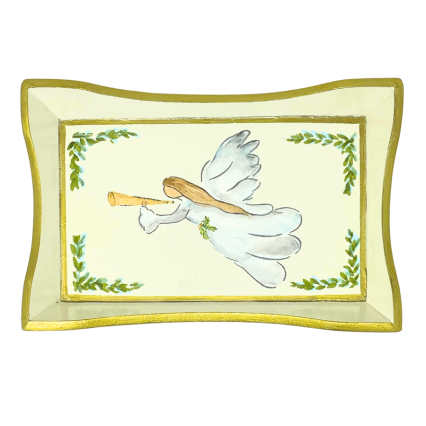 8" Hand Embellished Angel Trinket Tray
