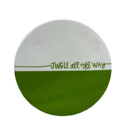 Dipped Trivet - Green Jingle All The Way