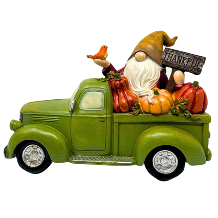 Gnome Harvest Pumpkin Truck – Green