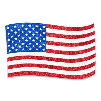 20"x12.5" Glittered Foam US Flag