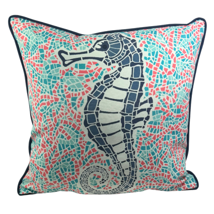 20" Oceantex Double Sided Mosiac Seahorse