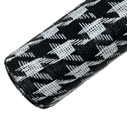 10"x10yd Houndstooth Woven Mesh - Black & White