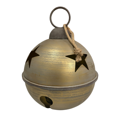 24" Rustic Metal Hanging Jingle Bell