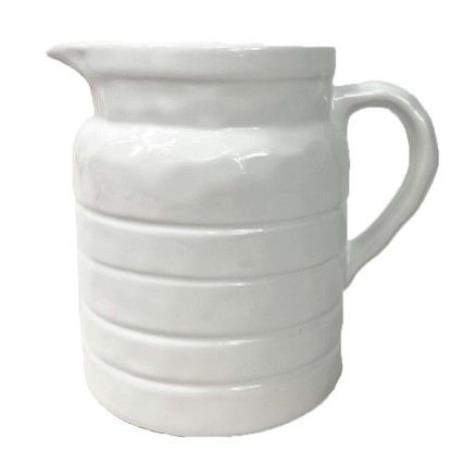 7" Ceramic Pitcher - White