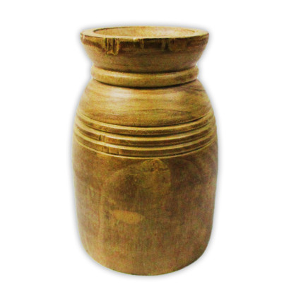 11" Decorative Wood Vase