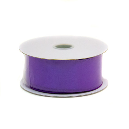1.5" x10yd Purple Wired Edge Satin Ribbon