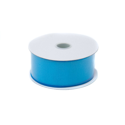 1.5" x10yd Turquoise Wired Edge Satin Ribbon