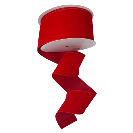 4" x 50yd Red Velvet Wired Ribbon