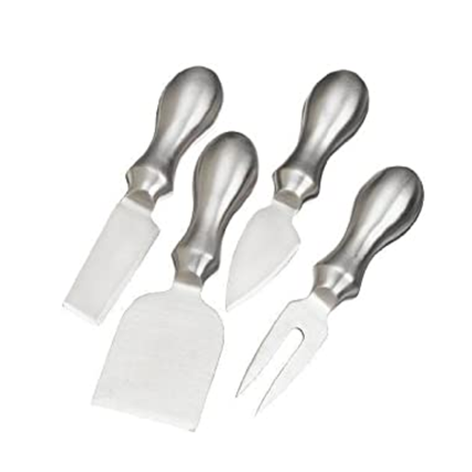 Set of 4 European Stainless Steel Gourmet Cheese Knives