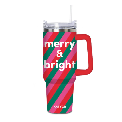 40 oz Merry and Bright Christmas Tumbler