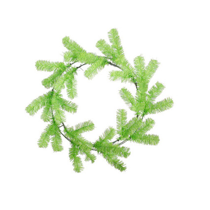 Work Wreath, 24" Lime Green Pine