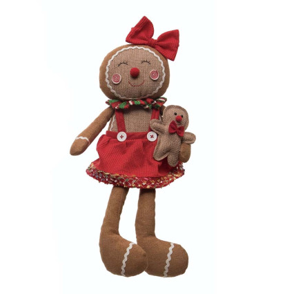 18.5" Plush Gingerbread Shelf Sitter - Girl