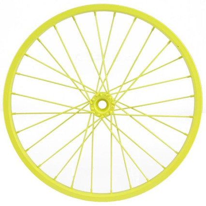 Decorative Bicycle Rim - Yellow 16.5"