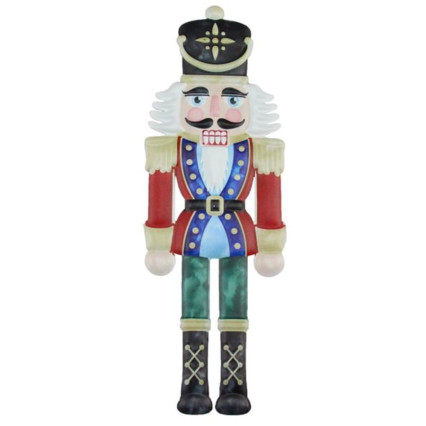 12"  Metal Embossed Nutcracker