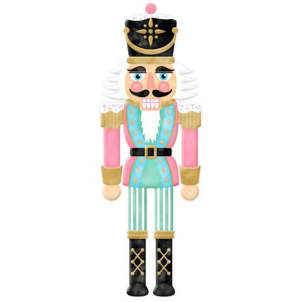 12" Metal Pastel Nutcracker Sign