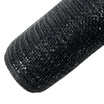 21"x10yd Metallic Deco Mesh - Black