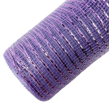 10"x10yd Metallic Deco Mesh - Lavender