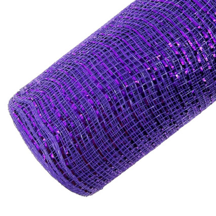 10"x10yd Metallic Deco Mesh-Purple