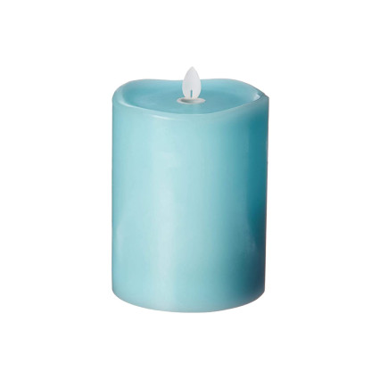 6" LED Wax Candle-Turquoise