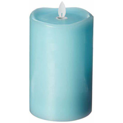 6" Mirage LED Wax Candle-Turquoise
