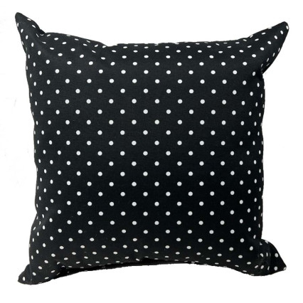 17" Mini Dot Black Outdoor Pillow