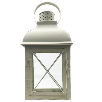 Metal Cream Lantern - Large