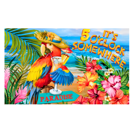 5 O'Clock Paradise Summer Mini Doormat