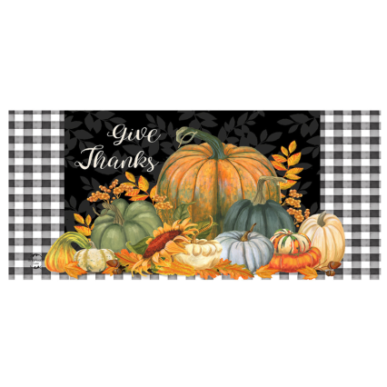 Checkered Give Thanks Switch Mat