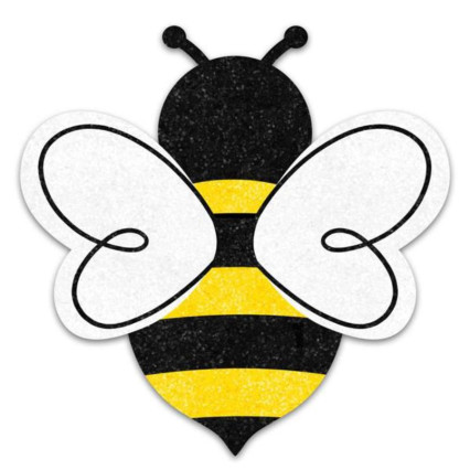 20" Thick Glittered Bumble Bee