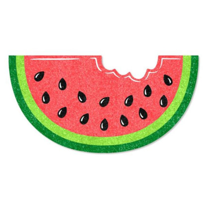 20" Thick Glittered Half Watermelon Slice