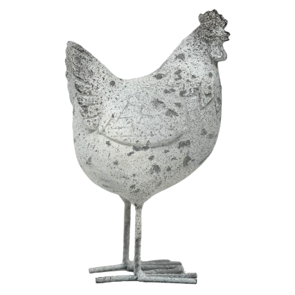 8.5" Resin and Metal Hen