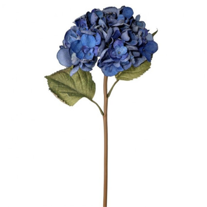 22" Just Dried Grand Hydrangea Stem - Dark Blue
