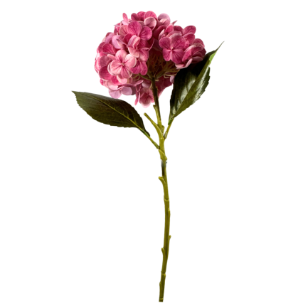 18" Real Touch Hydrangea Stem- Hot Pink