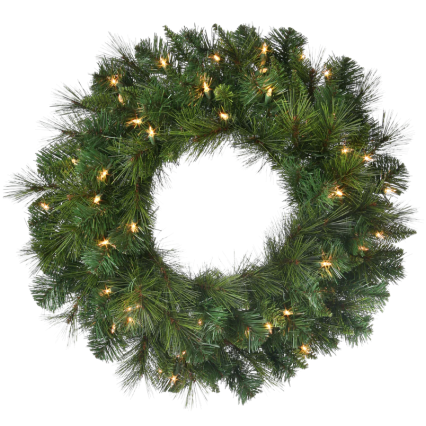 24" Belgium Mix Wreath w/ Lights