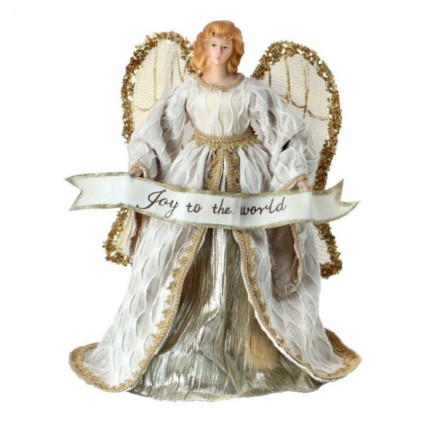 17" Velvet Joy To World Angel - ivory-champ