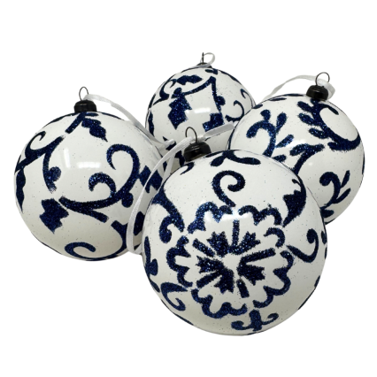 Chinoiserie Ball Ornament- 4 pack