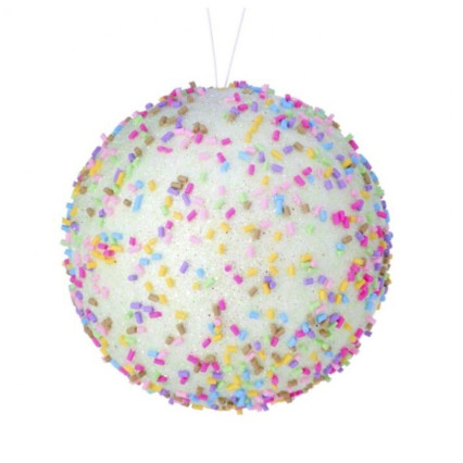 4" Sprinkle Candy Ball Ornament - Green