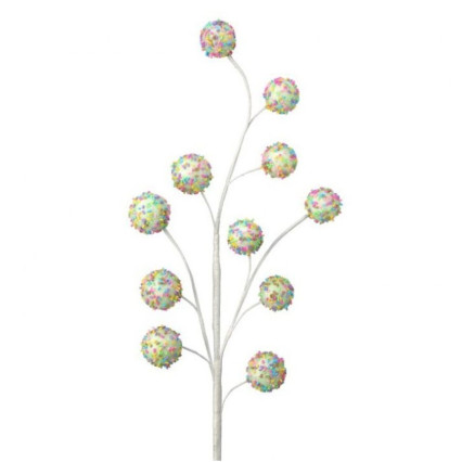 27" Sprinkle Candy Ball Spray - Green Multi